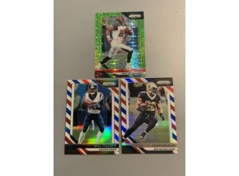 2018 Prizm Football Fuller And Ingram Red White And Blue Plus Howard Green Parallels Cards