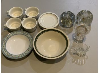 Mixed Glassware And Pfaltzgraff China