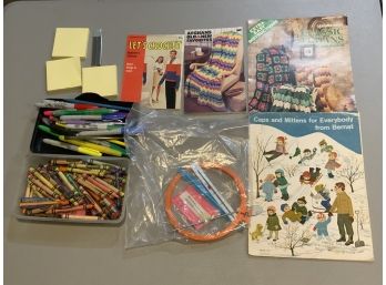 Craft, Crocheting, Crayon And More Lot