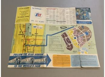 Vintage 1964 New York Worlds Fair Subway Map