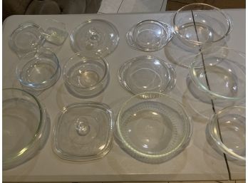 Large Group Of Pyrex Bowls And Lids