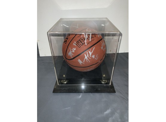 Autographed Knicks Team Basketball