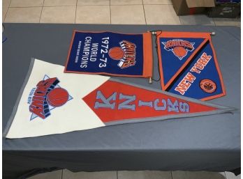 Knicks Banners And Wool Pennant