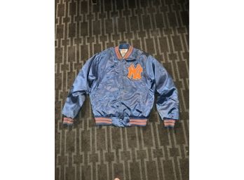 Vintage Knicks Locker Line Satin Jacket With Yankees Symbol