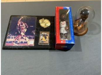 Ewing Plaque And Bobble Heads