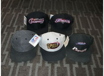 Vintage NOS With Tags NBA Finals And Playoff Hat Lot