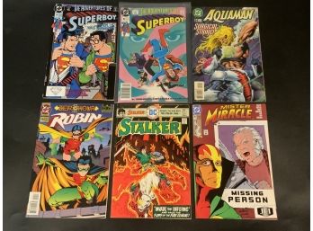 Superboy, Aquaman, Mister Miracle, Robin And Stalker Comic Books