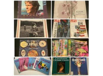 Large Magazine And Program Lot With Music, Flowers, Olympics And More