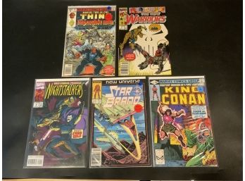 Nightstalkers (with Morbius), The New Warriors, King Conan, Star Brand And The Thing Comic Books