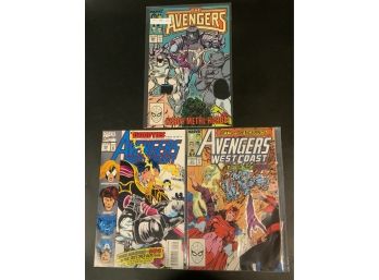 The Avengers #289 And The Avengers West Coast #53 And #101 Comic Books