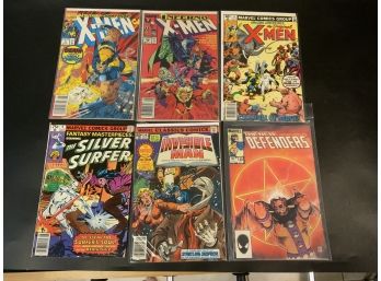 X-men, Silver Surfer, The Invisible Man And The New Defenders Comic Books