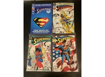 Superman Comic Books Including A Special Cut Cover