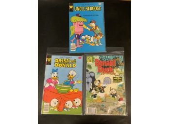 Vintage Donald And Daisey, Donald Duck And Uncle $crooge Comic Books
