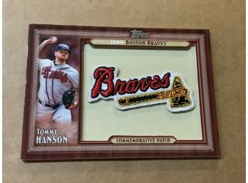 Tommy Hanson 2011 Topps Commemorative Patch Card