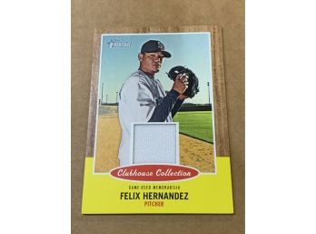 Felix Hernandez 2011 Topps Heritage Clubhouse Collection Relic Card