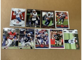New England Patriots Football Card Lot With Gronk Cards