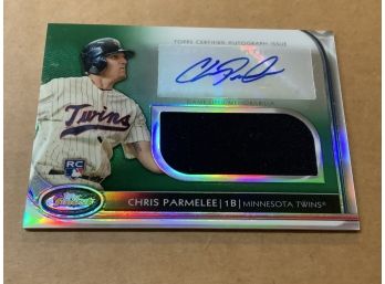 Chris Parmelee 2012 Topps Finest RPA Autographed Jersey Rookie Card /199