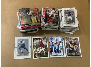 Large Mixed Football Card Lot Including Brees, Sanders, Marino And Young
