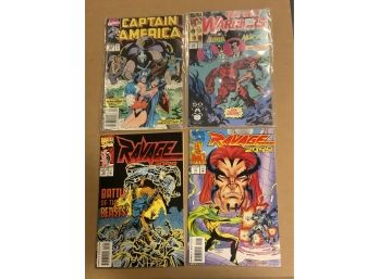 Captain America, The New Warriors And Ravage 2099 Comic Books