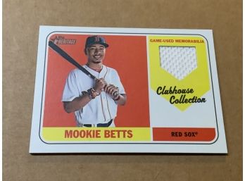 Mookie Betts 2018 Topps Heritage Clubhouse Collection Relic Card