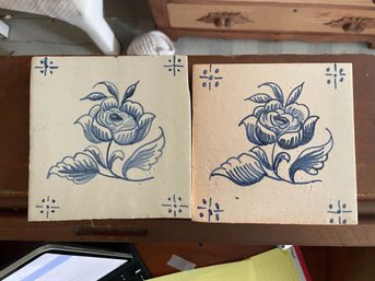 Pair Of Delft Style Tiles