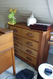 Pine Acorn Leaf Chest Of Drawers