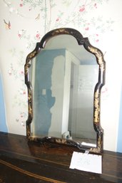 Chinoiserie Decorated Black Mirror