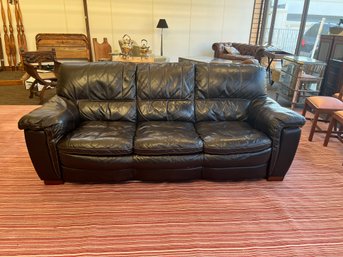 Dark Brown Leather Sofa (RS)