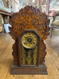 Antique Carved Wood Clock