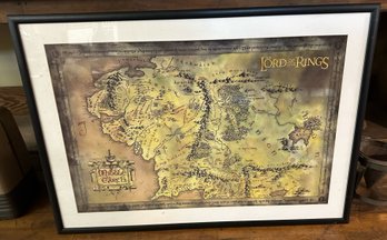 Lord Of The Rings Framed Map