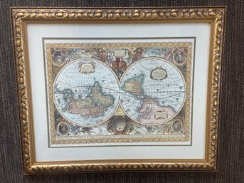 Art: Framed 1620's Old World Map (GP)