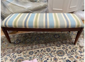 Silk Blue And Green Striped Bench