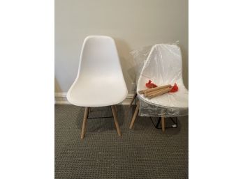 Three White Chairs