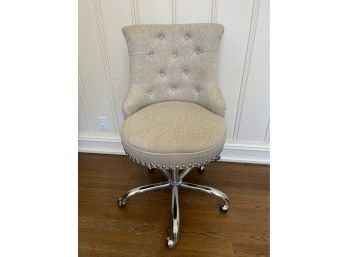Upholstered Office/Desk Chair On Wheels