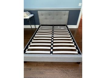 Full Bedrame - Grey Upholstered