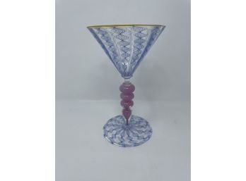 Benjamin Edols Martini Glass Artist Signed