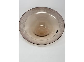 Art Glass Centerpiece Bowl Artist Signed Vanderlaan?