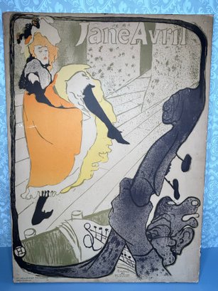 Jane Avril Reproduction Opera Poster Printed In The Netherlands Applied To Plywood
