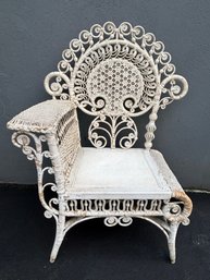 Rattan Mini Peacock Photographers Chair Wicker Porch Patio Furniture