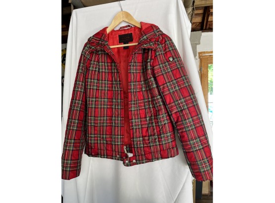 Ralph Lauren Plaid Hooded Jacket - Size Small