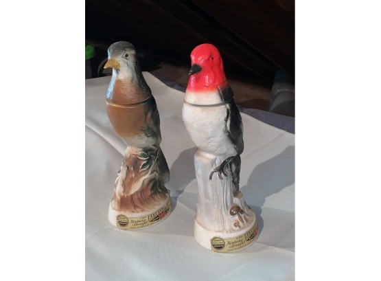 Vintage Jim Beam Porcelain Bird Decanters