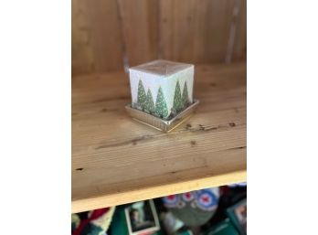 Christmas Candle And Holder