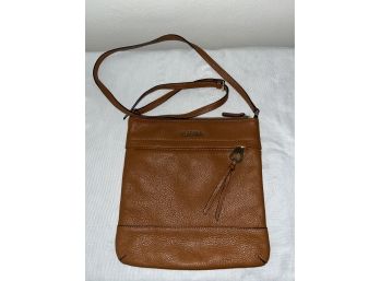 Calvin Klein Chestnut Leather Crossbody Bag