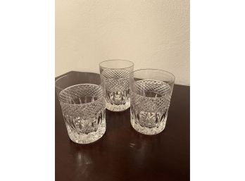 3 Small Crystal Glasses