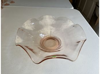 Large Pink Depression Glass Bowl