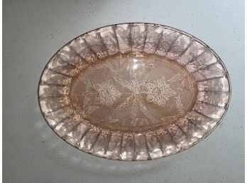 9' Oval Depression Glass Platter