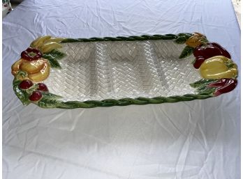 Vintage Fitz & Floyd 'essential Pepper Gourmet 3 Section Tray