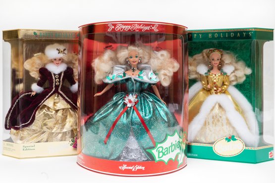 Happy Holidays Barbie 1994, 1995, 1996