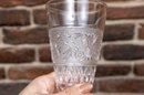 Ten Duncan & Miller Footed Etched Glass Tumblers & Pitcher
