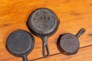 Trio Of Vintage Mini Cast Iron Skillets